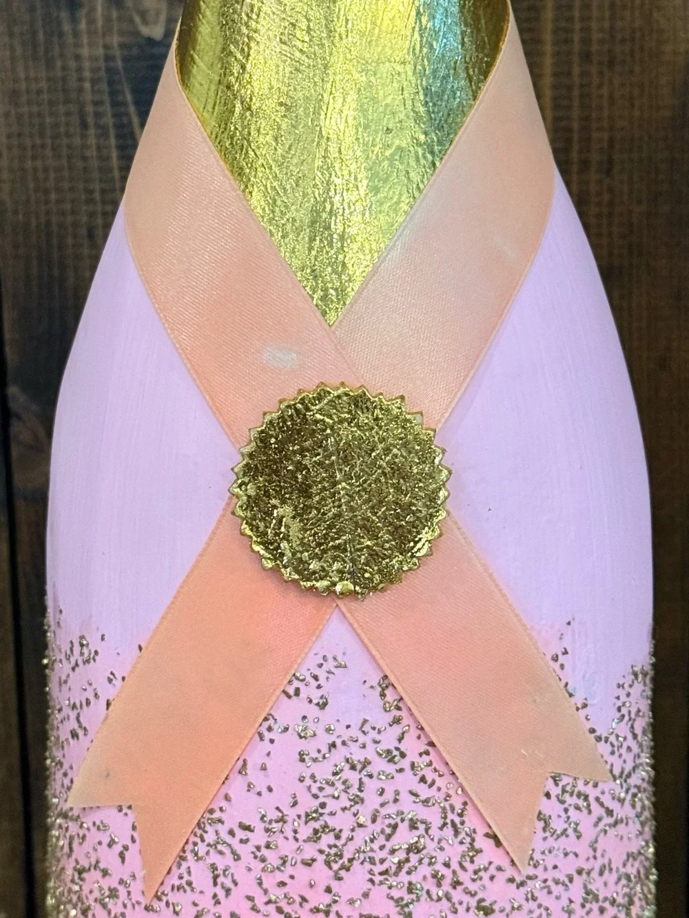 Glitterville Champagne Bottle Display